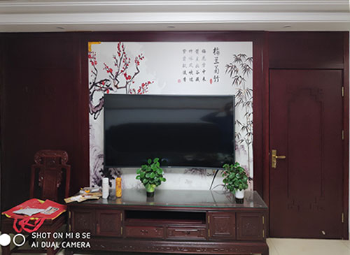 兰州中式家庭装修电视柜效果展示