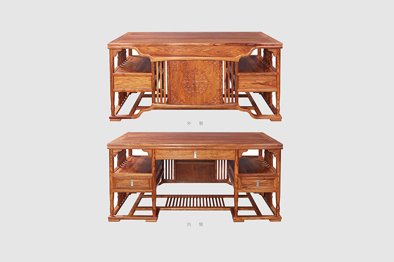 兰州中式家居装饰书房桌椅组合家具效果图